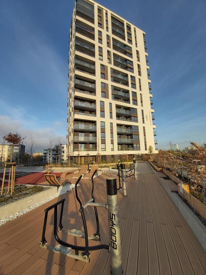 Apartament 150 Zaspa Vvita Z Prywatnym Ogrodem I Tarasem 格但斯克 外观 照片