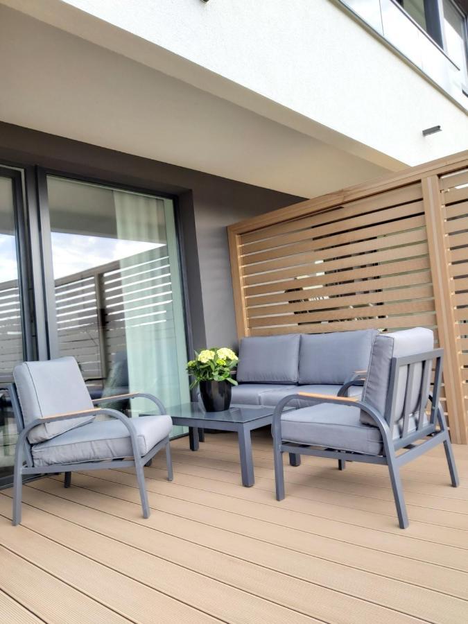 Apartament 150 Zaspa Vvita Z Prywatnym Ogrodem I Tarasem 格但斯克 外观 照片