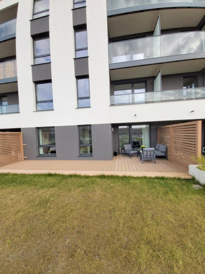 Apartament 150 Zaspa Vvita Z Prywatnym Ogrodem I Tarasem 格但斯克 外观 照片